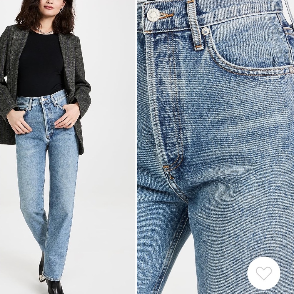 Agolde light medium wash jeans